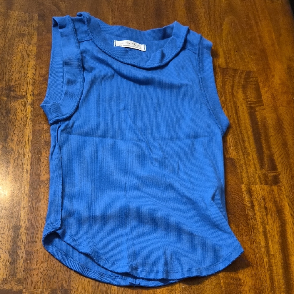 We The Free Blue Sleeveless Top Tank Top Sz Small